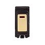 Brushed Brass Double Pole Grid Switch Module
