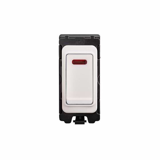 White Double Pole Grid Switch Module
