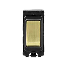 Brushed Brass Retractive Grid Switch Module

