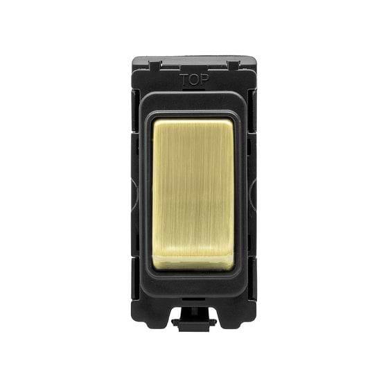 Brushed Brass Retractive Grid Switch Module

