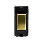 Soho Lighting Brushed Brass 20A 1 Way Double Pole Retractive RM-Grid Switch Module
