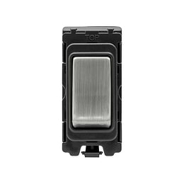 Brushed Chrome Retractive Grid Switch Module
