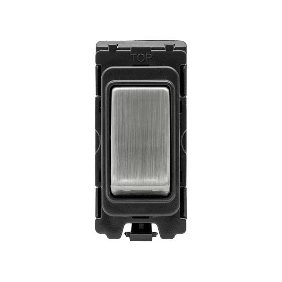 Brushed Chrome Retractive Grid Switch Module
