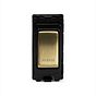 The Savoy Collection Brushed Brass 20A Double Pole 'Fridge' RM-Grid Switch Module