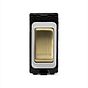 The Savoy Collection Brushed Brass 20A Double Pole 'Microwave' RM-Grid Switch Module