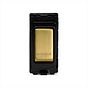 The Savoy Collection Brushed Brass 20A Double Pole 'Microwave' RM-Grid Switch Module