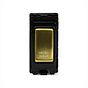 The Savoy Collection Brushed Brass 20A Double Pole 'Microwave' RM-Grid Switch Module