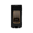 The Charterhouse Collection 20A Double Pole 'Wine Cooler' RM-Grid Switch Module Antique Brass