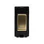 The Savoy Collection Brushed Brass 20A Double Pole 'Wine Cooler' RM-Grid Switch Module