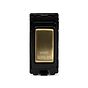 The Savoy Collection Brushed Brass 20A Double Pole 'Wine Cooler' RM-Grid Switch Module
