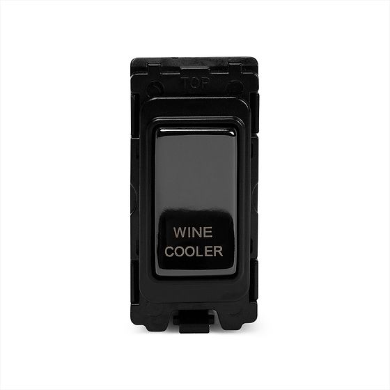 The Connaught Collection Black Nickel 20A Double Pole 'Wine Cooler' RM-Grid Switch Module