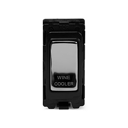 The Finsbury Collection Polished Chrome 20A Double Pole 'Wine Cooler' RM-Grid Switch Module