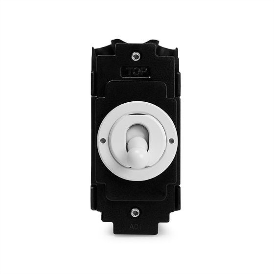 The Eldon Collection White Metal 20A 2 Way & Off LT3-Toggle Switch Module