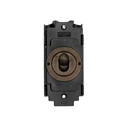 The Westminster Collection Vintage Brass 20A 2 Way Retractive LT3-Toggle Switch Module