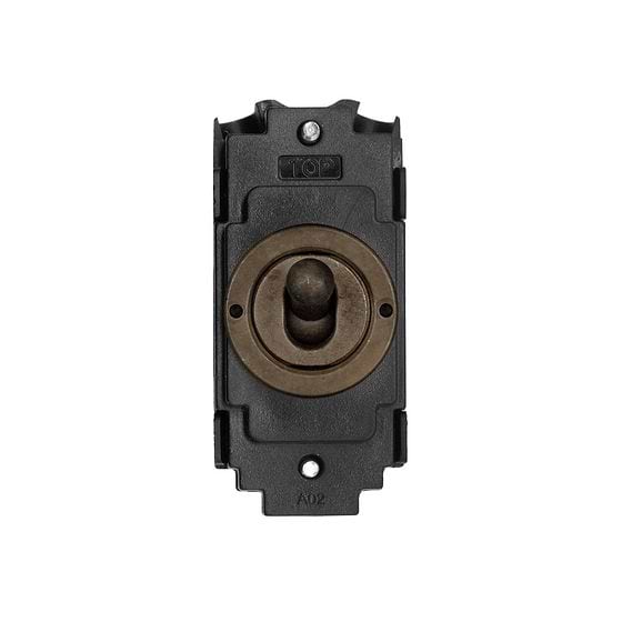 The Westminster Collection Vintage Brass 20A 2 Way Retractive LT3-Toggle Switch Module