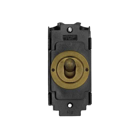 The Belgravia Collection Old Brass 20A 1 Way Retractive LT3-Toggle Switch Module
