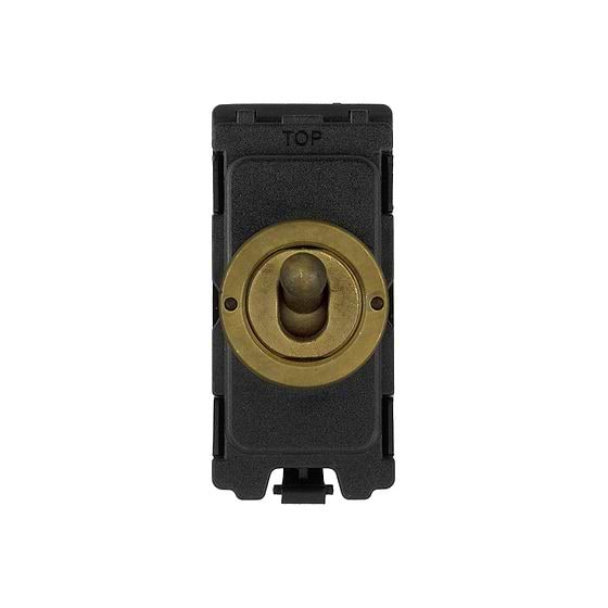 The Belgravia Collection Old Brass 20AX 2 Way CM-Grid Toggle Switch Module