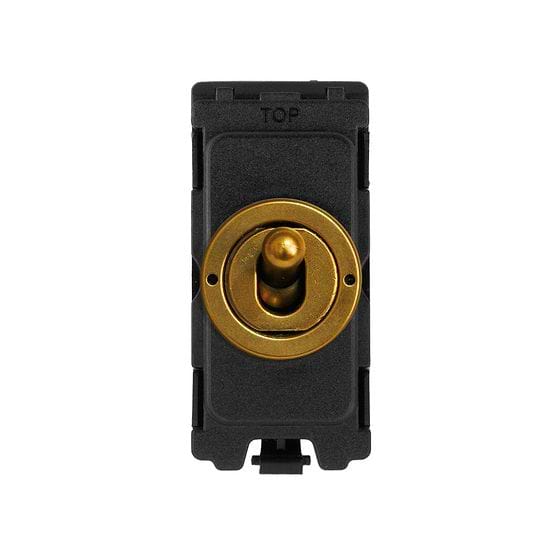 Antique Gold 2 Way Toggle Grid Switch Module
