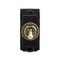 The Charterhouse Collection Antique Brass 20A 1 Way Retractive CM-Grid Toggle Switch Module