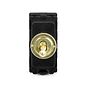 The Savoy Collection Brushed Brass 20A 1 Way Retractive CM-Grid Toggle Switch Module