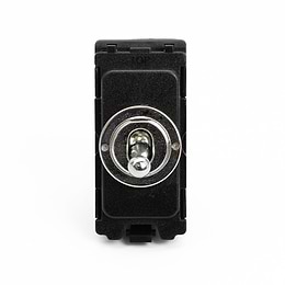 The Finsbury Collection Polished Chrome 20A Double Pole CM-Grid Toggle Switch Module