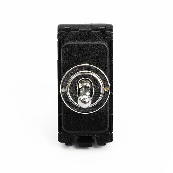The Finsbury Collection Polished Chrome 20A 1 Way Retractive CM-Grid Toggle Switch Module