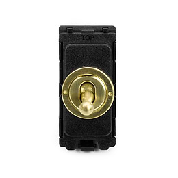 Brushed Brass Intermediate Toggle Grid Switch Module
