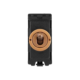 The Chiswick Collection Antique Copper 20A 2 Way & Off CM-Grid Toggle Switch Module