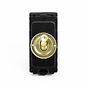 The Savoy Collection Brushed Brass 20A 2 Way Retractive CM-Grid Toggle Switch Module