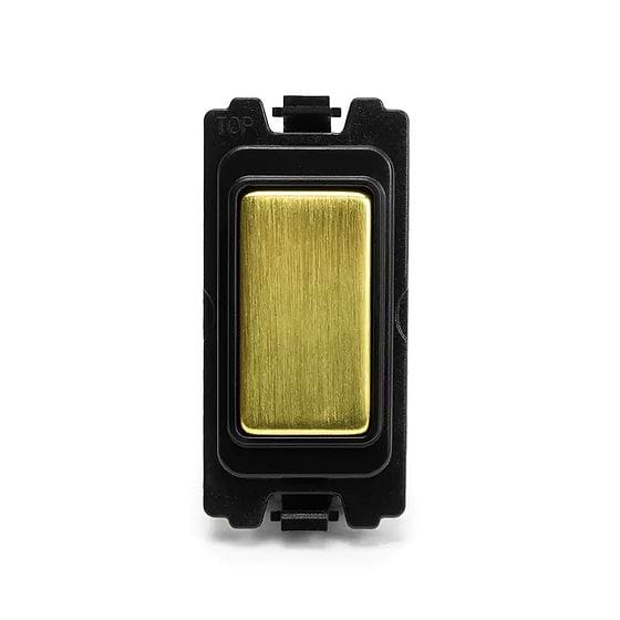 The Savoy Collection Brushed Brass Blank RM-Grid Switch Module