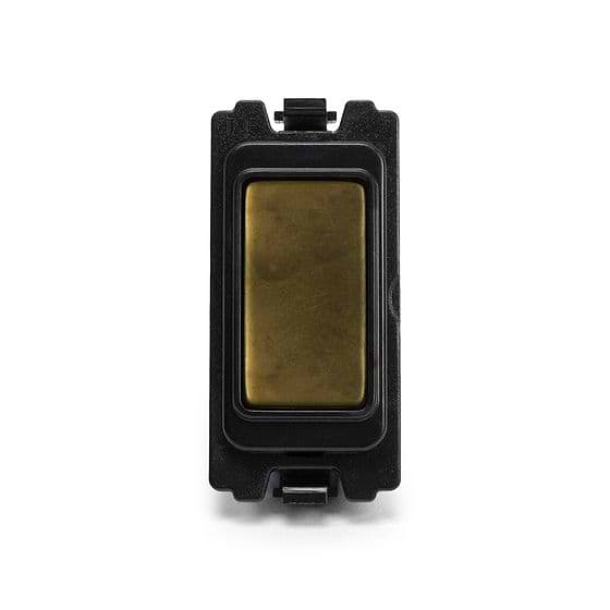 The Belgravia Collection Old Brass Blank RM-Grid Switch Module