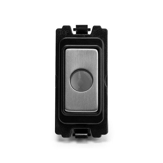 The Lombard Collection Brushed Chrome Flex Outlet RM-Grid Switch Module