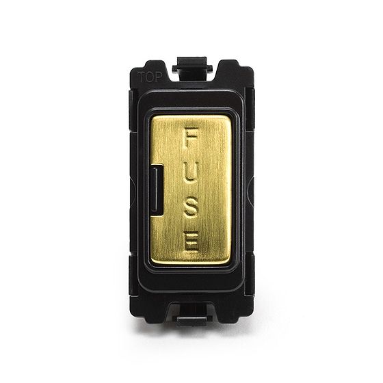 The Savoy Collection Brushed Brass Fused Connection Unit RM-Grid Switch Module