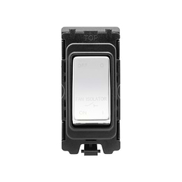 Polished Chrome Fan Isolator Grid Switch Module
