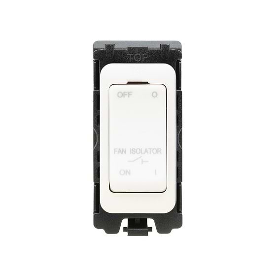 White Metal Fan Isolator Grid Switch Module
