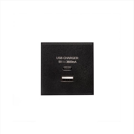 Black USB C Euro Module
