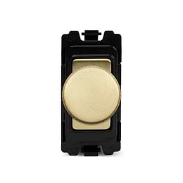 The Savoy Collection Brushed Brass 300W/150W LED 2 Way Intel RM-Grid Trailing Edge Dimmer Mod