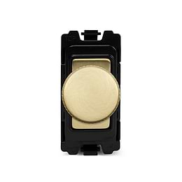 Brushed Brass Dimmer Grid Switch Module

