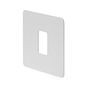 Soho Lighting White Metal Flat Plate 1 Gang RM Rectangular Module Grid Switch Plate