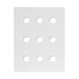 White Metal 9 Gang Grid Plate
