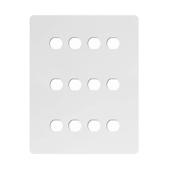 White Metal 12 Gang Grid Plate
