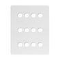 White Metal 12 Gang Grid Plate
