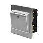 The Lombard Collection Flat Plate Brushed Chrome 32A Key Card Switch With White Insert