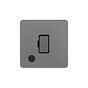 Soho Lighting Black Nickel Flat Plate 13A Unswitched Connection Unit Flex Outlet Blk Ins Screwless