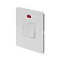 The Eldon Collection White Metal Flat Plate 13A Switched Fused Connection Unit (FCU) With Neon Wht Ins Screwless