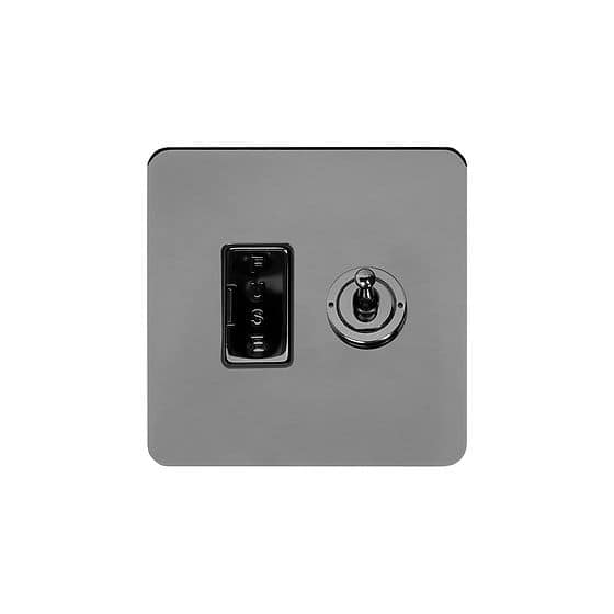 Soho Lighting Black Nickel Flat Plate Toggle Switched Fused Connection Unit (FCU)