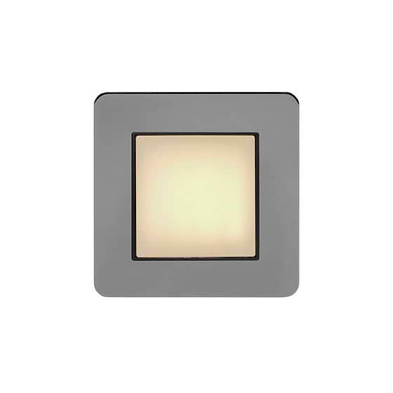 The Connaught Collection Black Nickel Flat Plate LED Stair Light - Warm White 