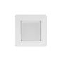 The Eldon Collection White Metal Flat Plate LED Stair Light - Warm White 