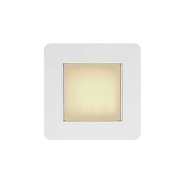 The Eldon Collection White Metal Flat Plate LED Stair Light - Warm White 