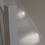 The Lombard Collection Brushed Chrome Flat Plate LED Stair Light - Cool White 